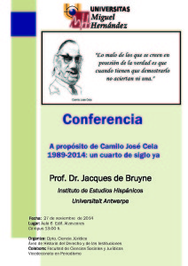 Cartel conferencia Jacques